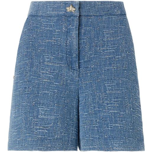 Genny shorts sartoriali in chambray - blu