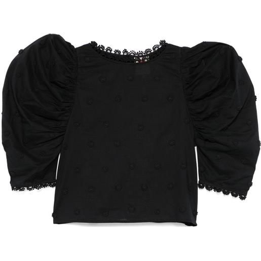 FARM Rio blusa a fiori - nero