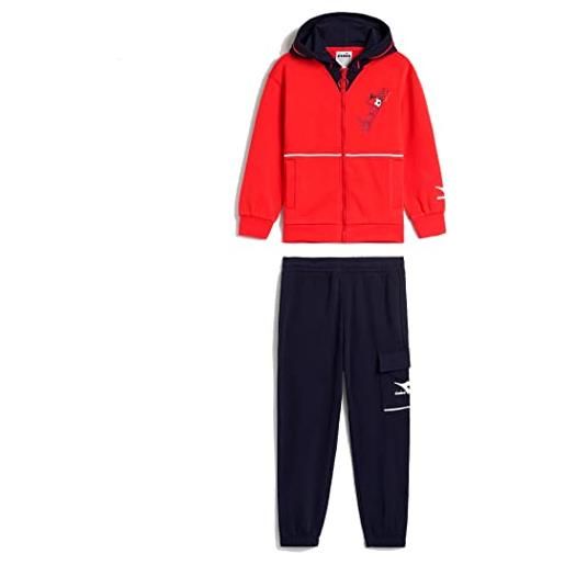 Diadora hd tracksuit tuta felpa cotone primaverile completo bambini 102.178254 taglia l colore principale poppy red