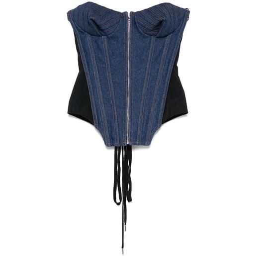 Jean Paul Gaultier corsetto denim - blu