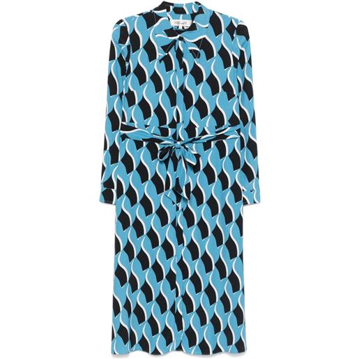 DVF Diane von Furstenberg abito midi gizelle - blu