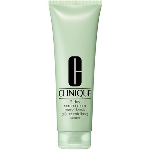 Clinique 7 day scrub cream rinse-off formula - esfoliante granulare in crema tipo 1 2 3 - 250 ml