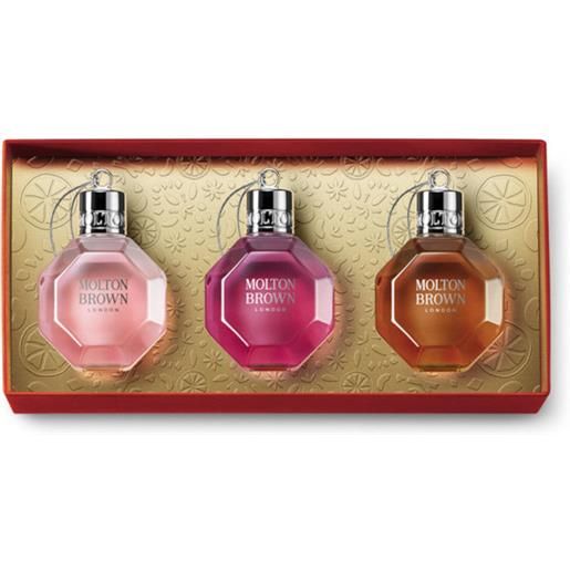 Molton Brown festive bauble gift set 3 x 75 ml shower gel - 3 x 75 ml shower gel