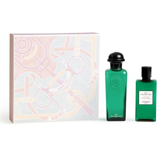 HERMÈS eau d'orange verte cofanetto 100 ml eau de cologne + 80 ml shower gel - 100 ml eau de cologne + 80 ml shower gel