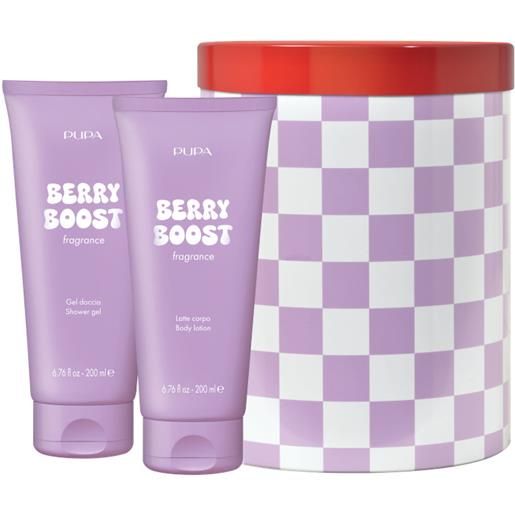 Pupa happybox kit 1 berry boost 200 ml latte corpo + 200 ml gel doccia - 200 ml latte corpo + 200 ml gel doccia