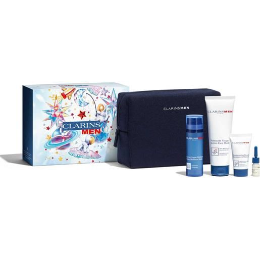 Clarins baume super hydratant - Clarins men cofanetto 50 mlbalsamo viso + 30 ml shampoo e gel doccia + 125 ml detergente viso + 3 ml olio barba - 50 mlbalsamo viso + 30 ml shampoo e gel doccia + 125 ml detergente viso + 3 ml olio barba