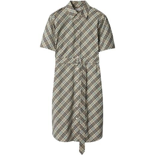 Burberry chemisier corto a quadri - toni neutri
