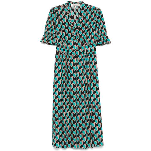DVF Diane von Furstenberg abito midi erica - verde