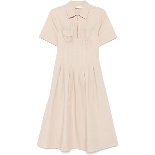 Tory Burch abito in popeline con pieghe - toni neutri