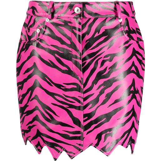 Moschino gonna con stampa zigzag - rosa