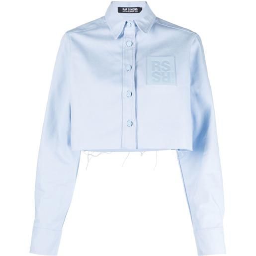 Raf Simons camicia crop - blu