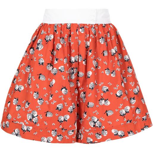 Batsheva shorts westport a fiori - arancione