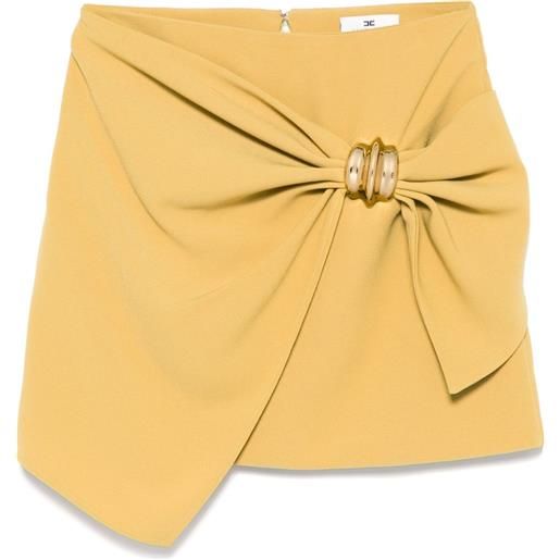 Elisabetta Franchi minigonna con fiocco in crêpe - verde