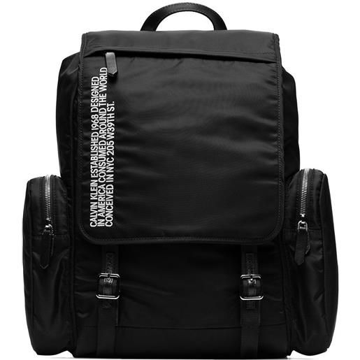 Calvin Klein zaino con logo - nero