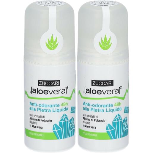 Zuccari Srl zuccari anti-odorante 48h alla pietra liquida (roll-on) set da 2 2x50 ml roll-on