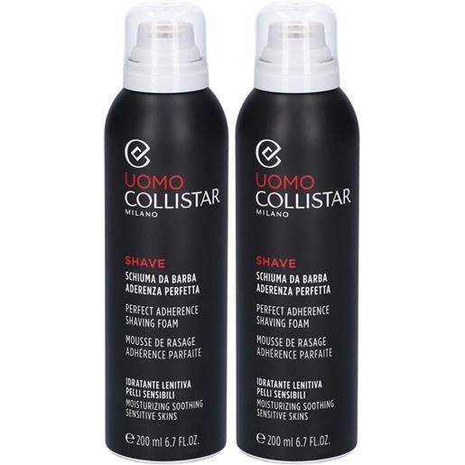 Collistar SpA linea uomo schiuma da barba aderenza perfetta pelli sensibili 200 ml set da 2 2x200 ml