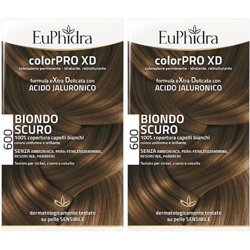 Zeta Farmaceutici SpA euphidra colorpro xd 600 biondo scuro set da 2 2x50 ml lozione
