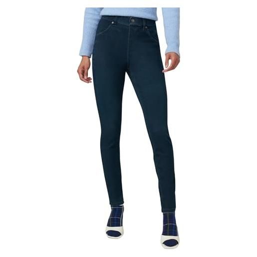 HUE ultra soft high waist denim leggings pantaloni, bianco, m donna