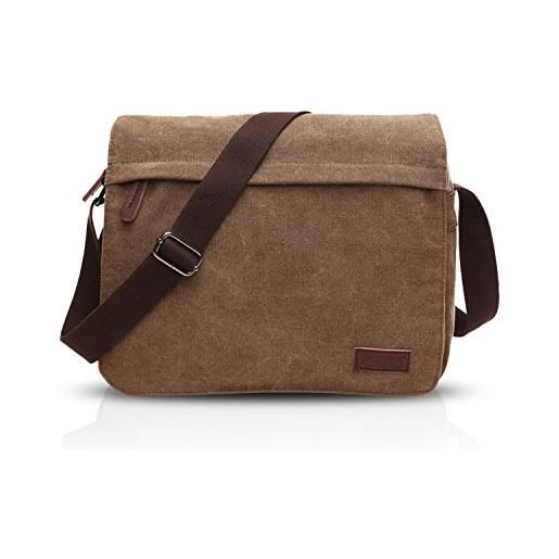 FANDARE new borsa a tracolla uomo affari studente viaggio portatile crossbody bag grande capacità multi-pocket traspirante tela