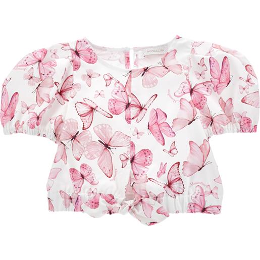 Monnalisa top raso stampa farfalle