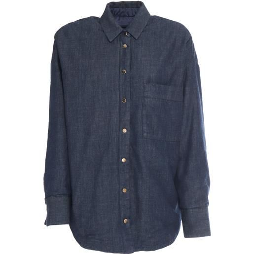 Lorena Antoniazzi reversible padded denim shirt