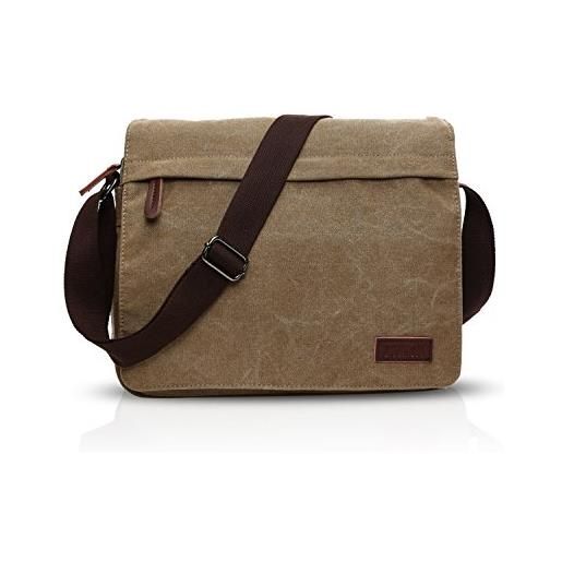 FANDARE new borsa a tracolla uomo affari studente viaggio portatile crossbody bag grande capacità multi-pocket traspirante tela