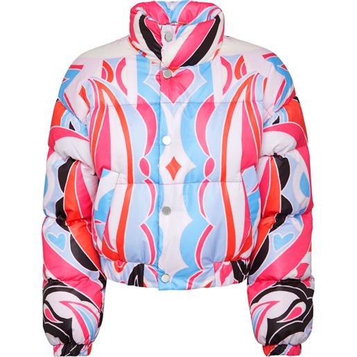 Philipp Plein piumino crop con stampa grafica - rosso