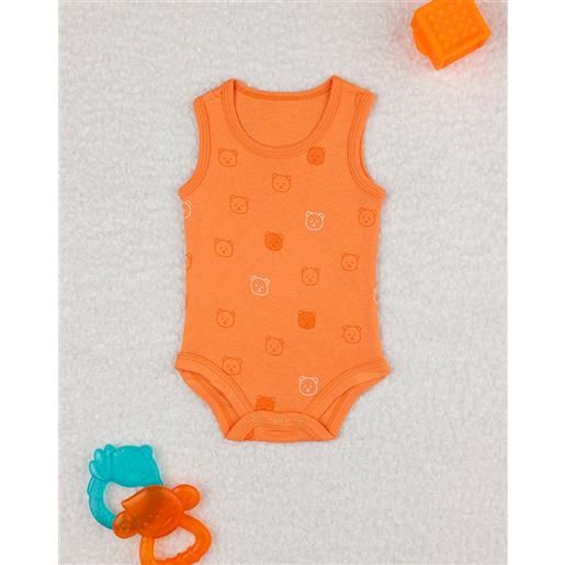 Prénatal body costina bimbo arancione orsetti allover