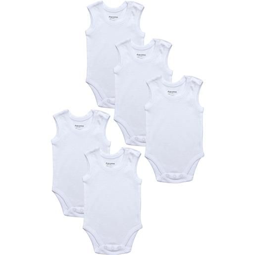 Prénatal pack 5 body a canotta bianchi
