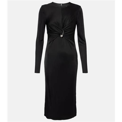 Versace abito midi safety pin in jersey