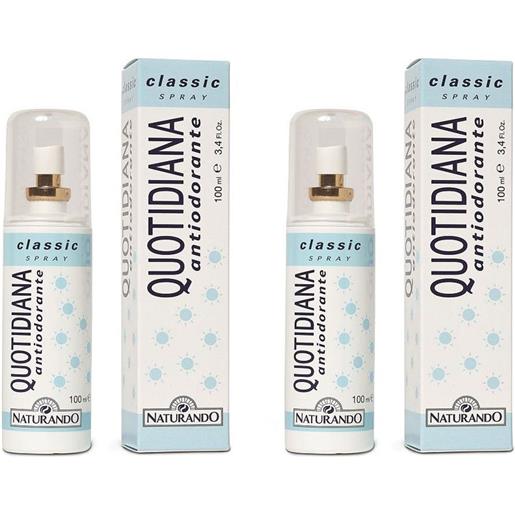 Naturando Srl quotidiana antiodorante spray classic 100 ml set da 2 2x100 ml deodorante