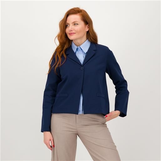 Enjoy giacca in punto milano tinta unita con collo rever