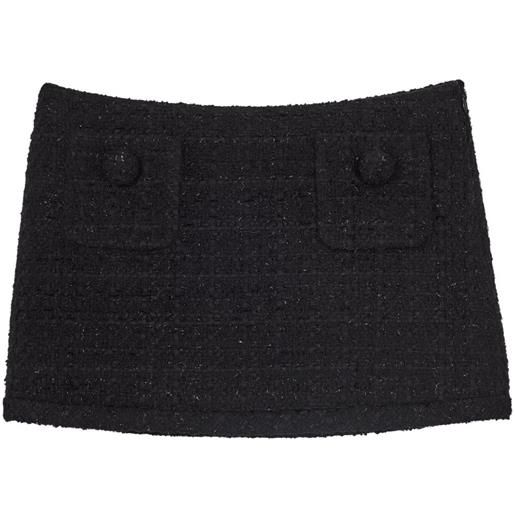 Marc Jacobs minigonna in tweed - nero