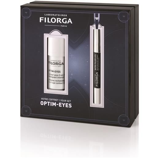 LABORATOIRES FILORGA C.ITALIA filorga cofanetto di natale 2024 optim eyes - optim eyes contorno occhi 15 ml + nutri filler lips 4 ml