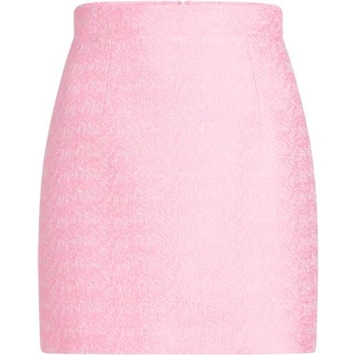 Patou minigonna in cotone biologico e tweed - rosa