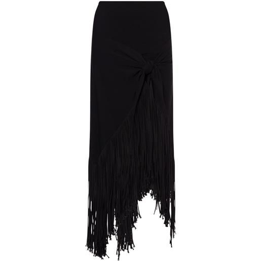 Philosophy Di Lorenzo Serafini gonna lunga con frange - nero