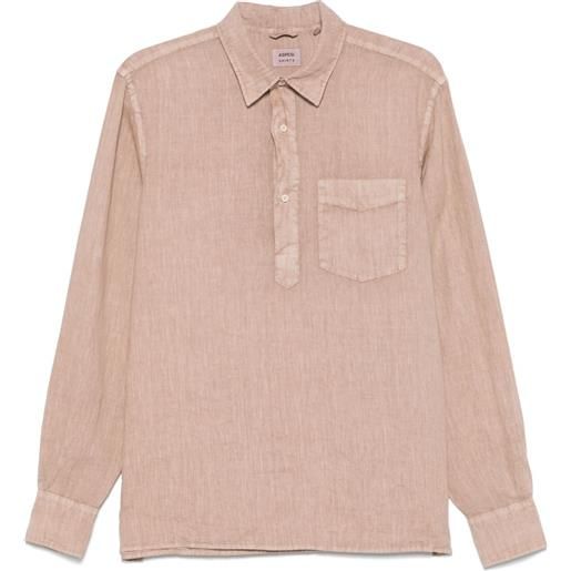 ASPESI camicia in lino - marrone