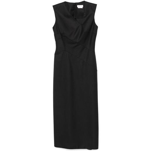 Alexander McQueen abito midi gessato - grigio