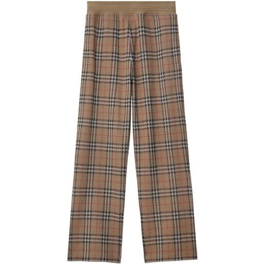 Burberry pantaloni sportivi a quadri - toni neutri