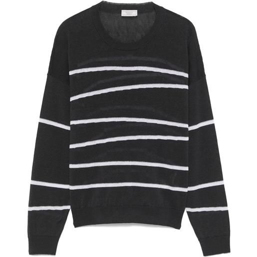 Peserico maglione a righe - grigio