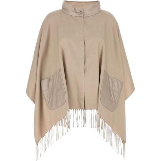 Herno poncho in seta - toni neutri