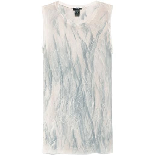 Avant Toi canotta con stampa marmo - toni neutri