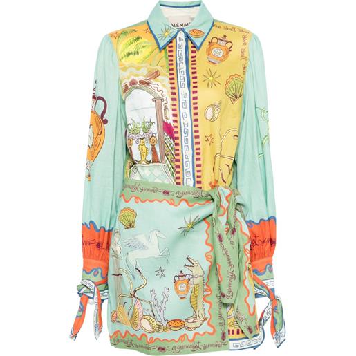 ALEMAIS chemisier corto surrealist summer - verde