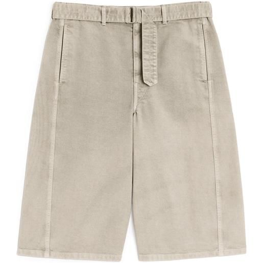 LEMAIRE shorts con design attorcigliato - toni neutri