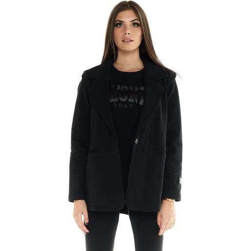 LEONE felpa con cappuccio blazer sportivo donna blackout