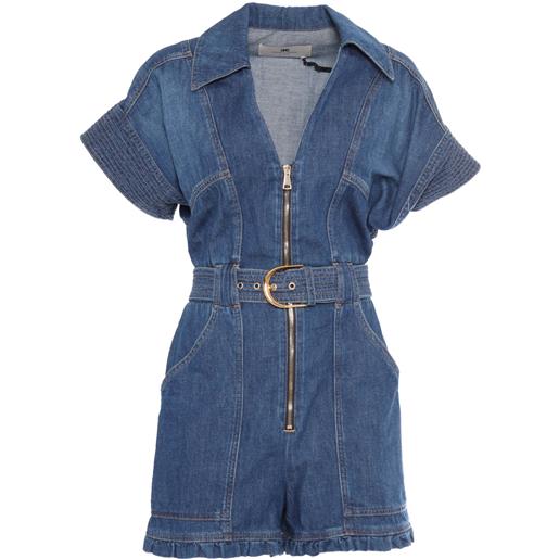 ELISABETTA FRANCHI tuta corta in denim