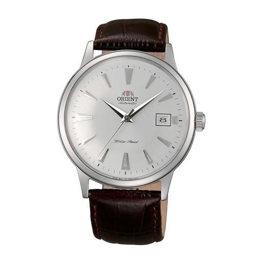 Orient classic bambino v2 - orologio uomo automatico a carica manuale elegante cinturino in pelle marrone cassa in acciaio quadrante grigio - tac00005w0 ac00005w