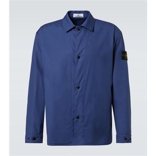 Stone Island camicia compass in canvas di cotone