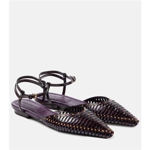 Ulla Johnson ballerine violette in vernice