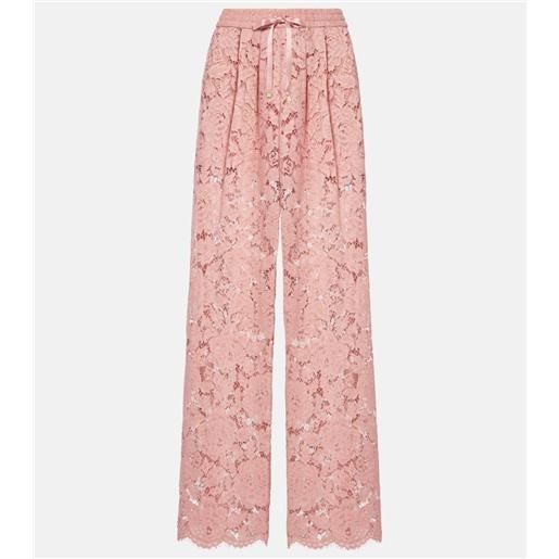 Dolce&Gabbana pantaloni a gamba larga in pizzo